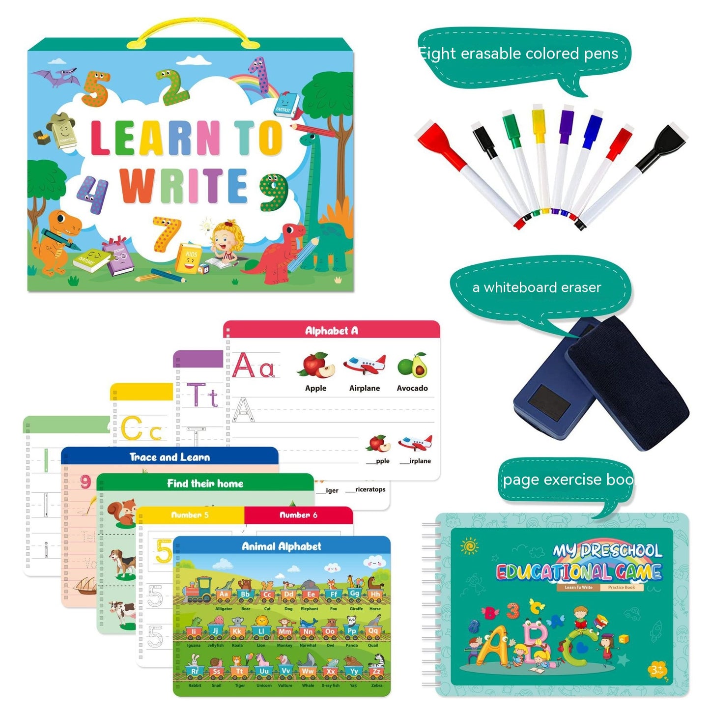 Baby Magnetic Writing Board - Reusable Learning Toy | CE Certified | UK Fast Delivery