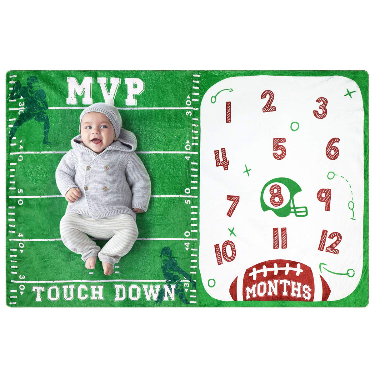 Baby Milestone Blanket — Monthly Photo Photography Blanket | Soft flannel Certified | UK Fast Delivery