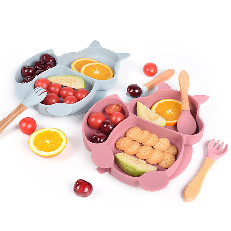 Silicone Baby Tableware Set — Bowl, Plate & Spoon Weaning Kit | Food-grade silicone Certified | UK Fast Delivery
