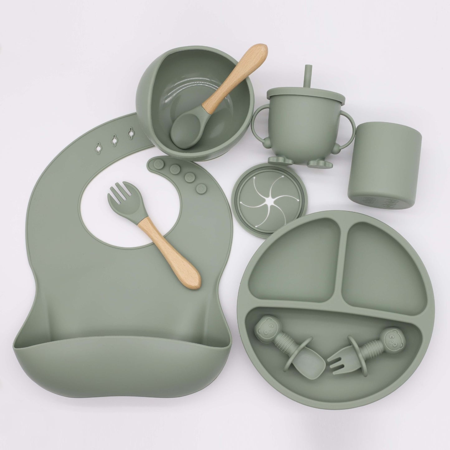 Silicone Baby Feeding Set — Complete Weaning Starter Kit | Food-grade silicone Certified | UK Fast Delivery