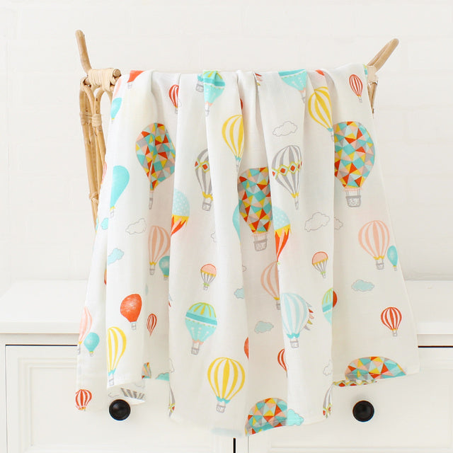 Muslin Swaddle Blanket 120×120cm — Bamboo-Cotton Baby Wrap | Bamboo-cotton Certified | UK Fast Delivery