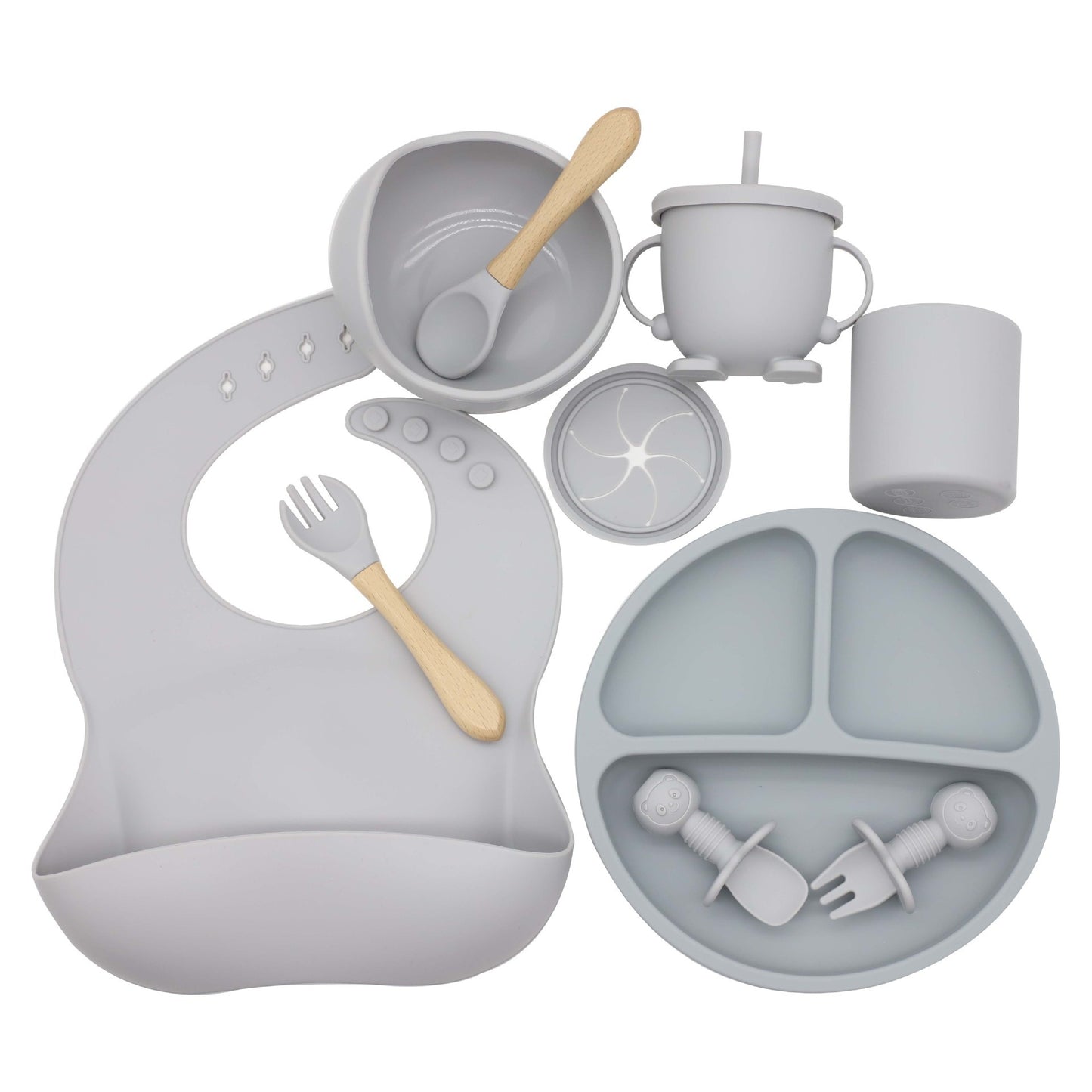 Silicone Baby Feeding Set — Complete Weaning Starter Kit | Food-grade silicone Certified | UK Fast Delivery